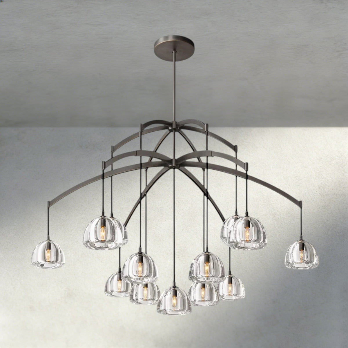 Hemisphere Round Chandelier 36", 48", 60" - Zelno Lighting