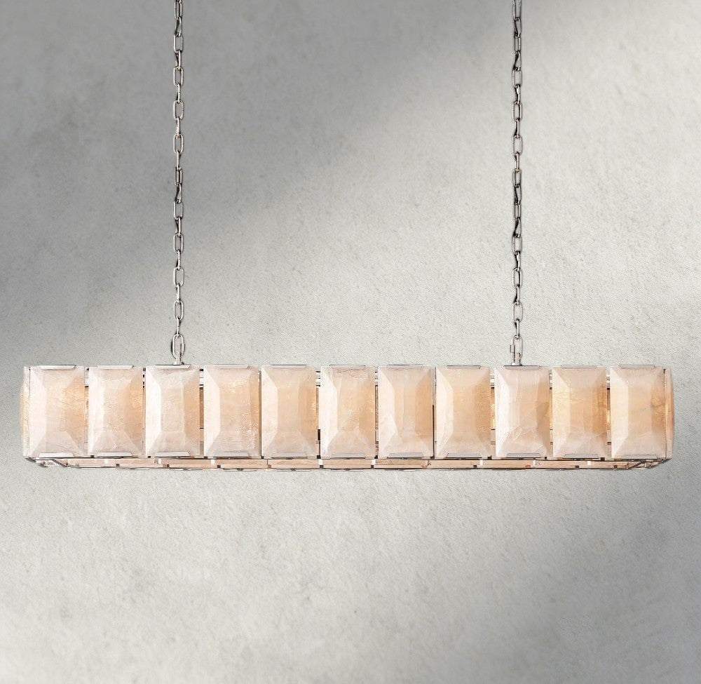 Herlow Calcite Rectangular Chandelier 42", 54", 62", 74" - Zelno Lighting