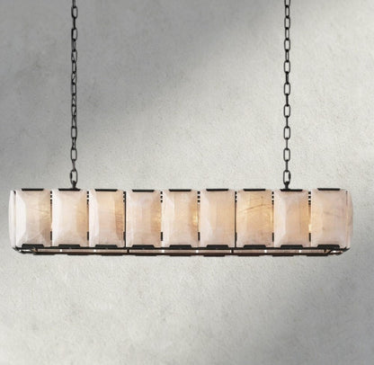 Herlow Calcite Rectangular Chandelier 42", 54", 62", 74" - Zelno Lighting