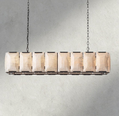 Herlow Calcite Rectangular Chandelier 42", 54", 62", 74" - Zelno Lighting