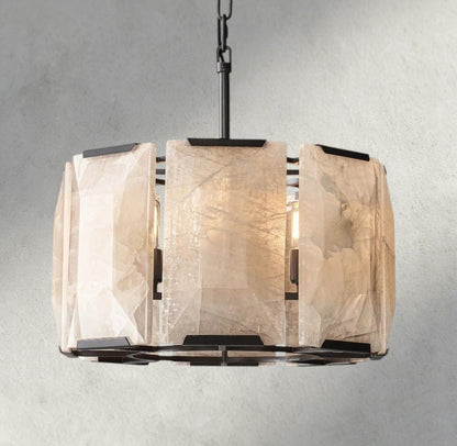 Herlow Calcite Round Chandelier 19", 31", 43", 60" - Zelno Lighting