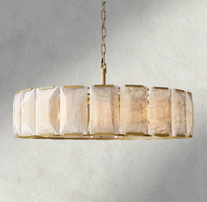 Herlow Calcite Round Chandelier 19", 31", 43", 60" - Zelno Lighting