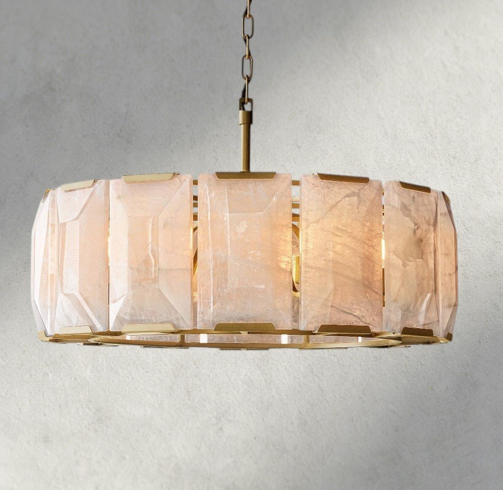 Herlow Calcite Round Chandelier 19", 31", 43", 60" - Zelno Lighting