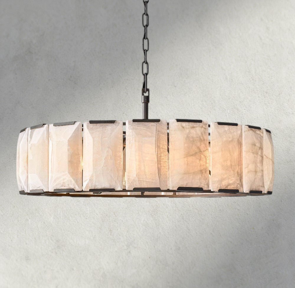 Herlow Calcite Round Chandelier 19", 31", 43", 60" - Zelno Lighting