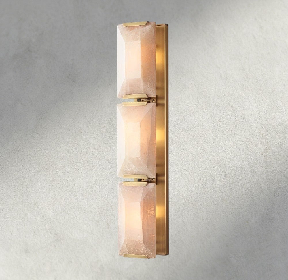 Herlow Calcite Triple Sconce - Zelno Lighting