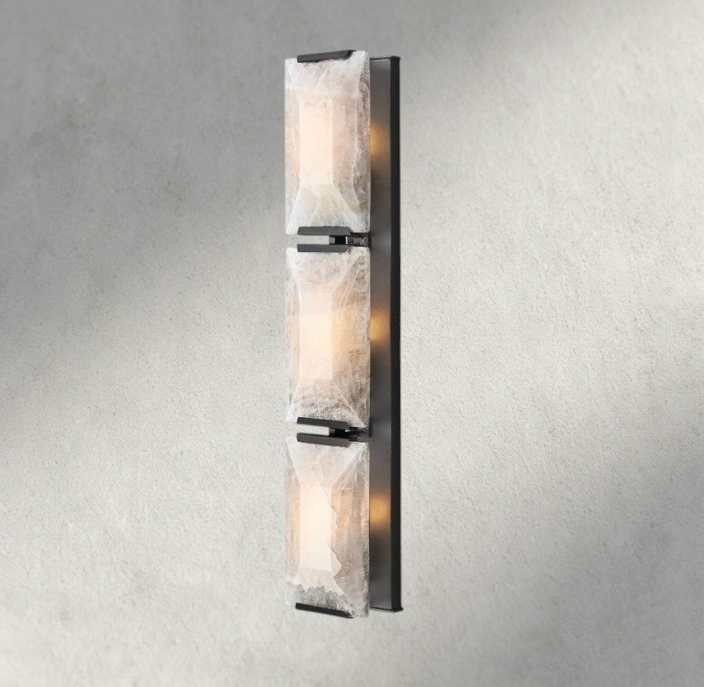 Herlow Calcite Triple Sconce - Zelno Lighting