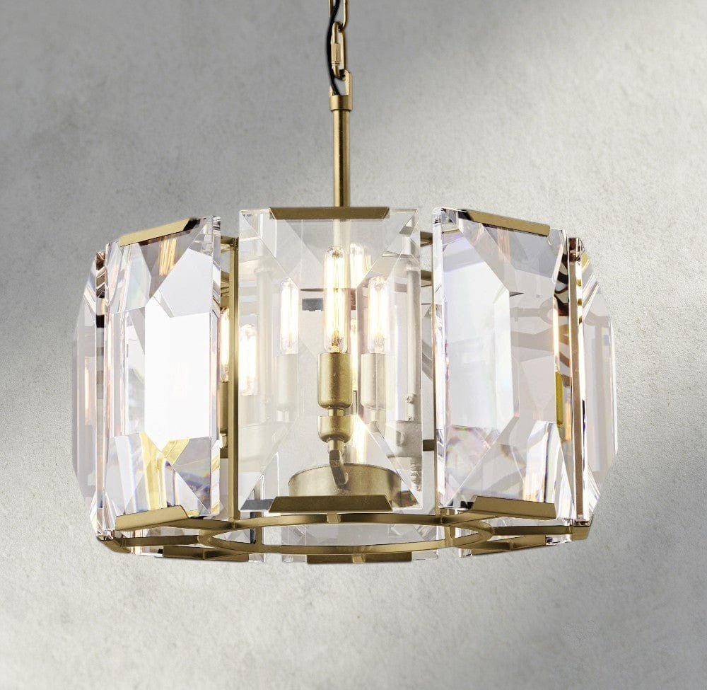 Herlow Crystal Round Chandelier 19", 31", 43", 60" - Zelno Lighting