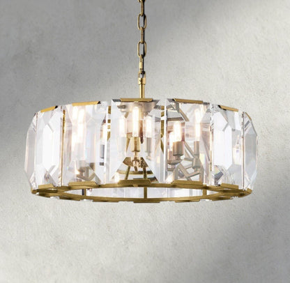 Herlow Crystal Round Chandelier 19", 31", 43", 60" - Zelno Lighting