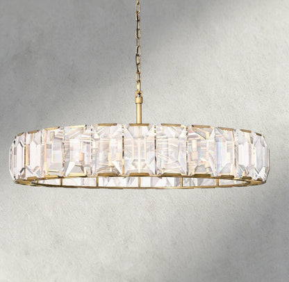 Herlow Crystal Round Chandelier 19", 31", 43", 60" - Zelno Lighting