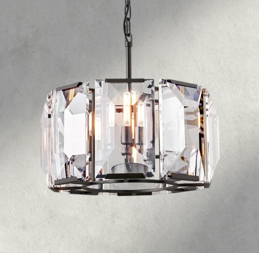 Herlow Crystal Round Chandelier 19", 31", 43", 60" - Zelno Lighting