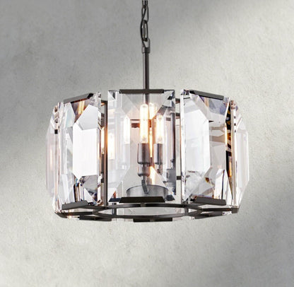 Herlow Crystal Round Chandelier 19", 31", 43", 60" - Zelno Lighting
