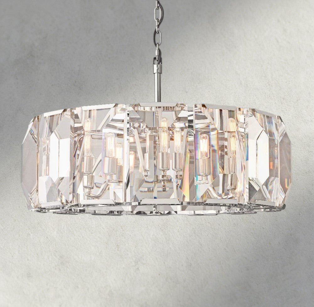 Herlow Crystal Round Chandelier 19", 31", 43", 60" - Zelno Lighting