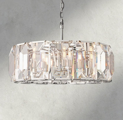Herlow Crystal Round Chandelier 19", 31", 43", 60" - Zelno Lighting