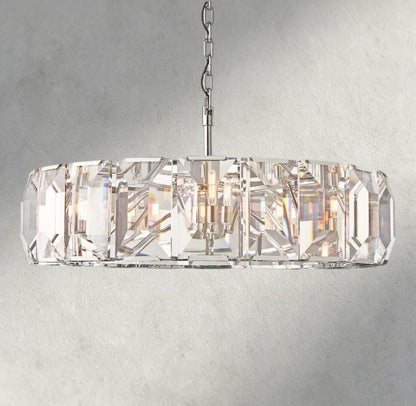 Herlow Crystal Round Chandelier 19", 31", 43", 60" - Zelno Lighting