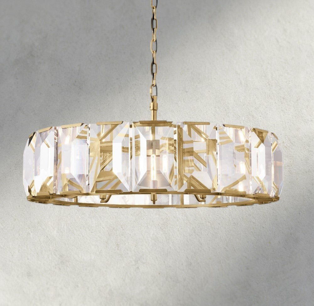 Herlow Crystal Round Chandelier 19", 31", 43", 60" - Zelno Lighting