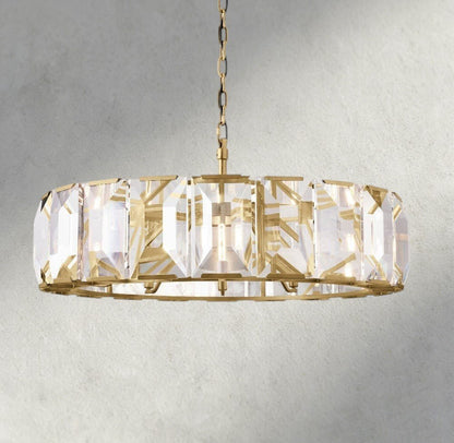 Herlow Crystal Round Chandelier 19", 31", 43", 60" - Zelno Lighting