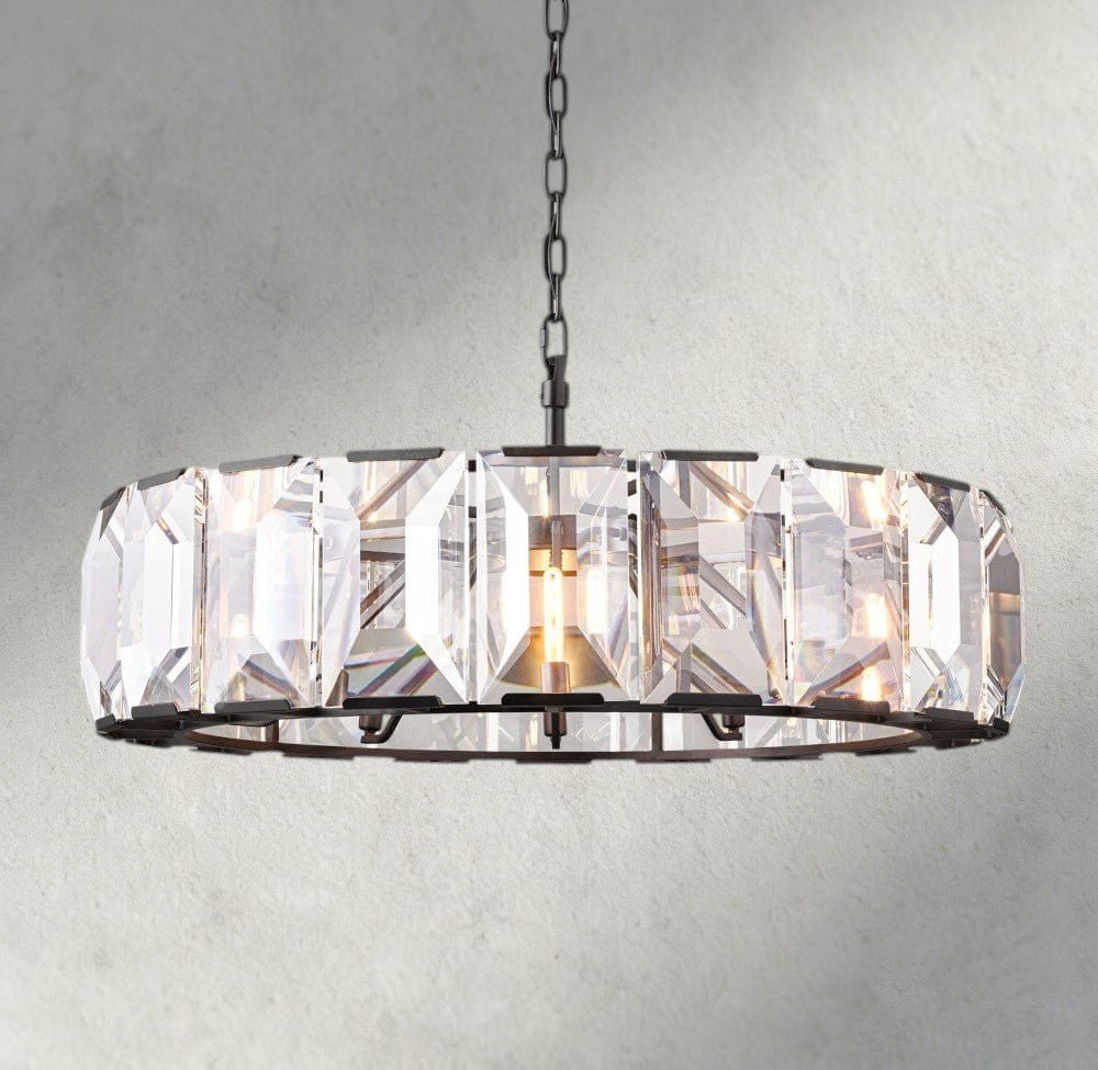 Herlow Crystal Round Chandelier 19", 31", 43", 60" - Zelno Lighting