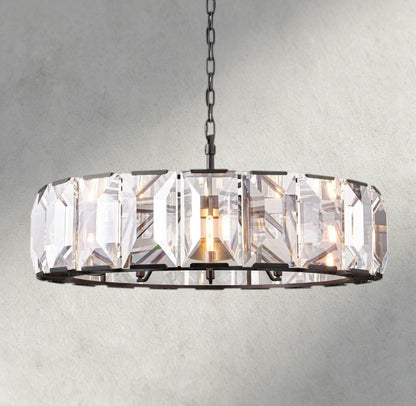 Herlow Crystal Round Chandelier 19", 31", 43", 60" - Zelno Lighting