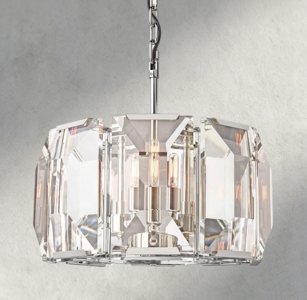 Herlow Crystal Round Chandelier 19", 31", 43", 60" - Zelno Lighting