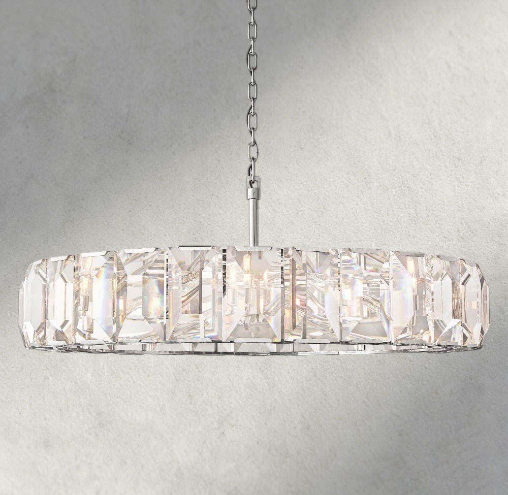 Herlow Crystal Round Chandelier 19", 31", 43", 60" - Zelno Lighting