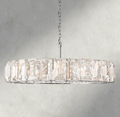 Herlow Crystal Round Chandelier 19", 31", 43", 60" - Zelno Lighting