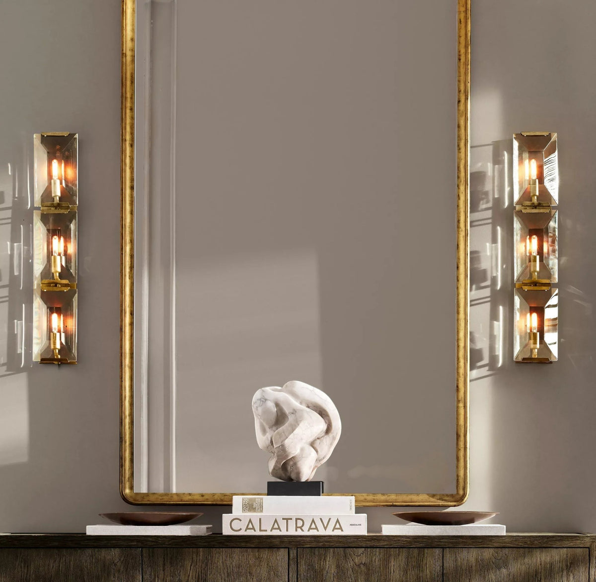 Herlow Crystal Triple Sconce - Zelno Lighting