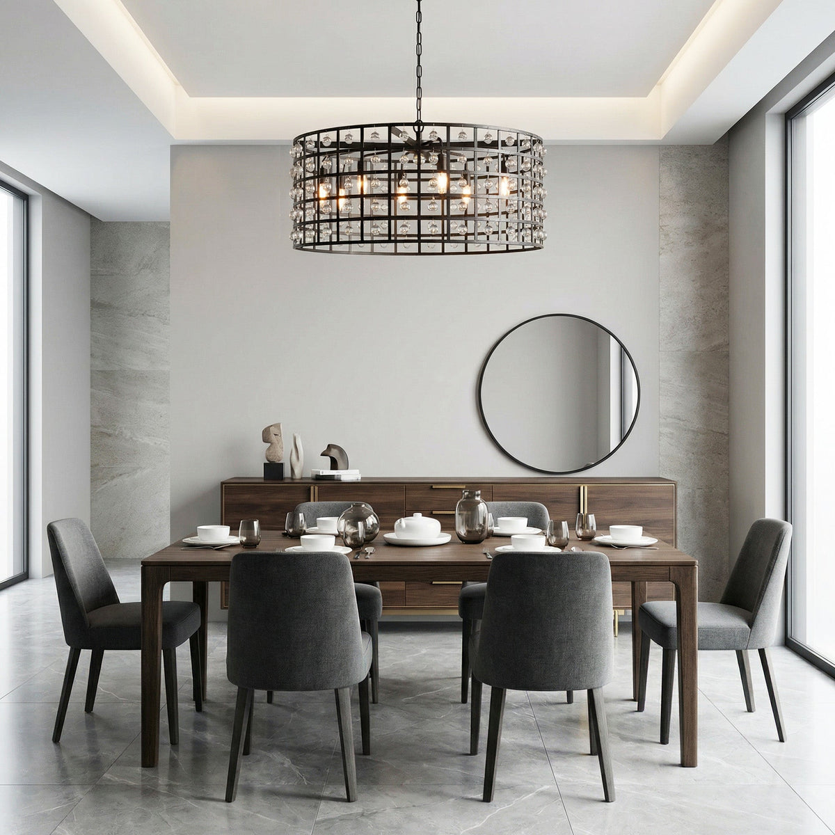 La Cage Round Chandelier 6/8/12 Light - Zelno Lighting