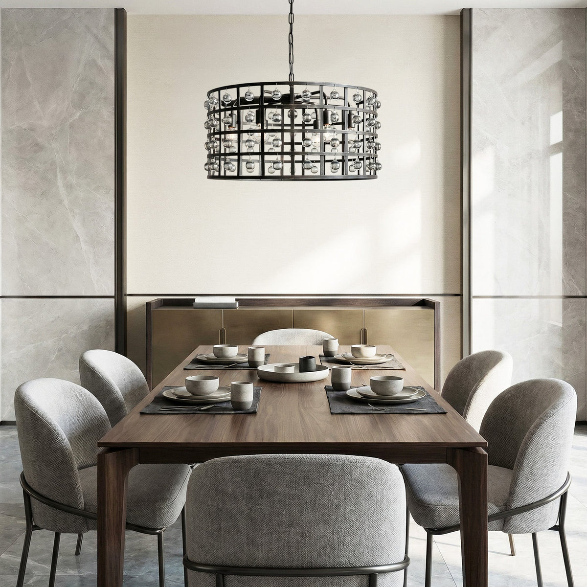 La Cage Round Chandelier 6/8/12 Light - Zelno Lighting