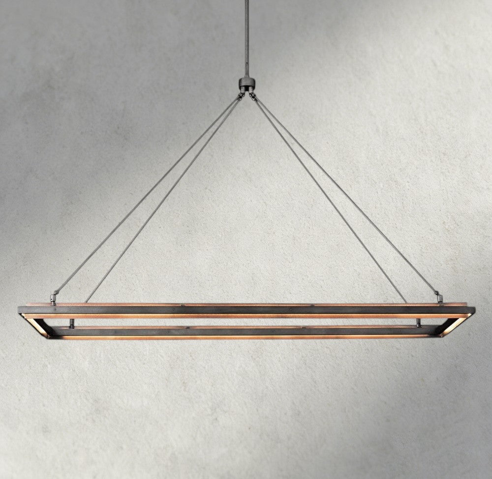 Langford Rectangular Chandelier 48", 62" - Zelno Lighting