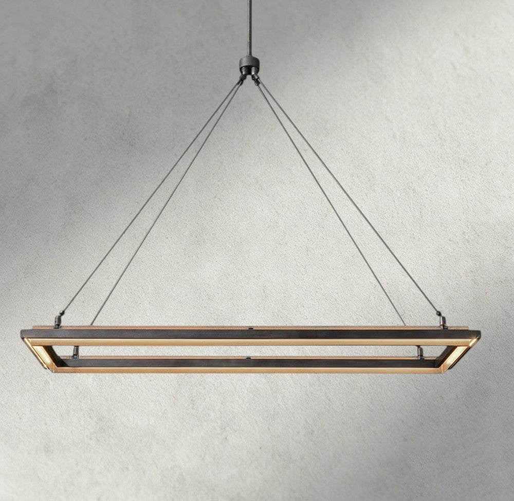 Langford Rectangular Chandelier 48", 62" - Zelno Lighting