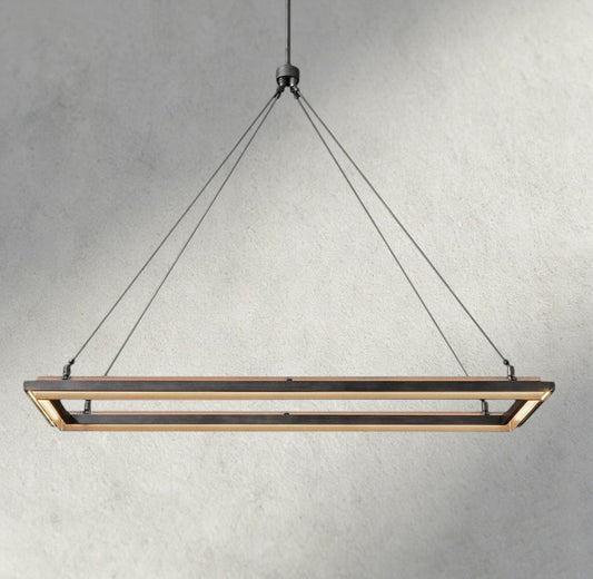 Langford Rectangular Chandelier 48", 62" - Zelno Lighting