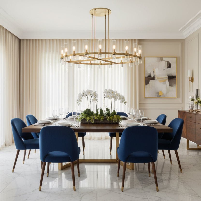 Lavelle Round Chandelier 60" - Zelno Lighting