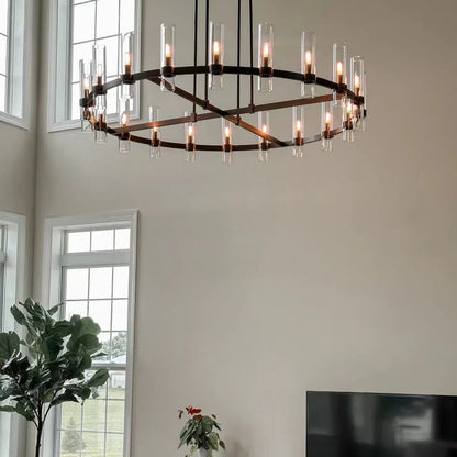 Lavelle Round Chandelier 60" - Zelno Lighting