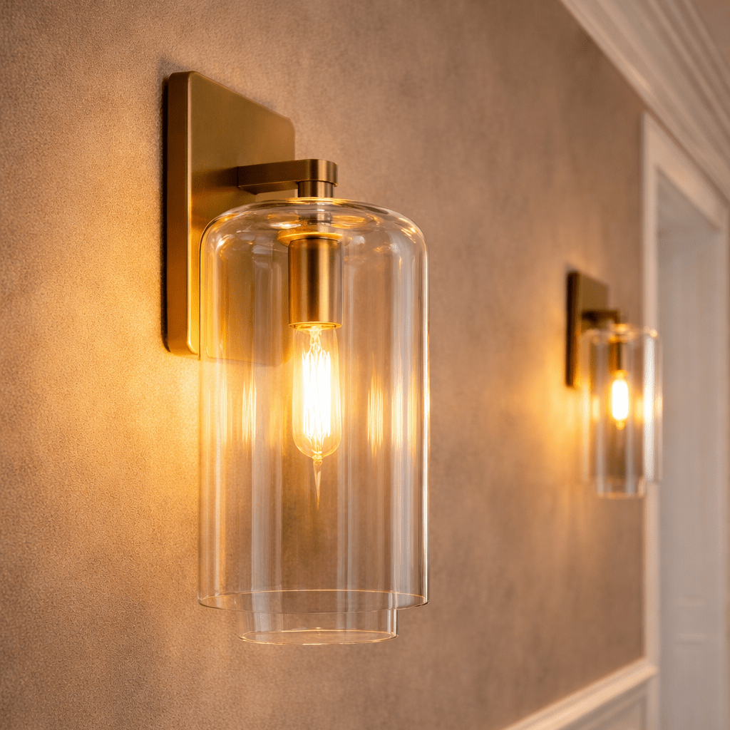 Lcaver Clear Glass Sconce - Zelno Lighting