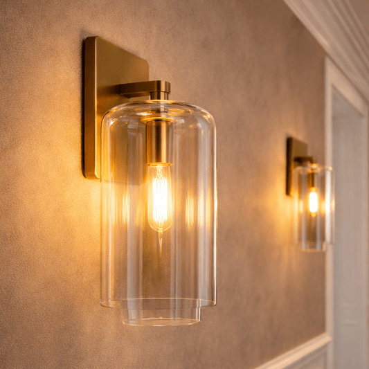 Lcaver Clear Glass Sconce - Zelno Lighting