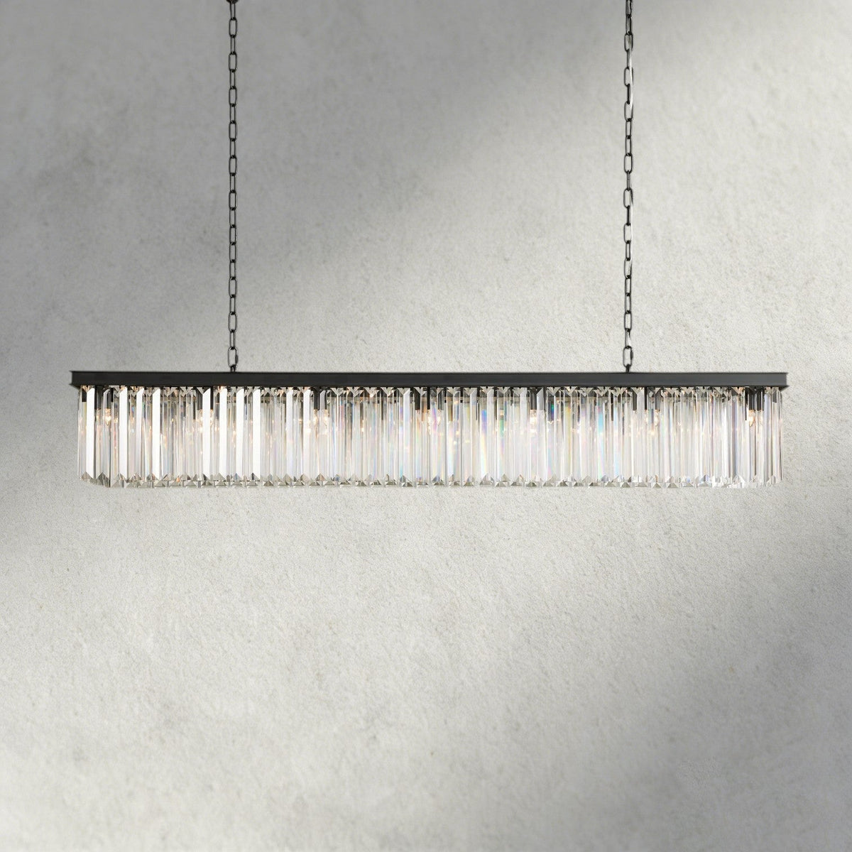 Leyland Rectangular Chandelier 60", 71.5" - Zelno Lighting