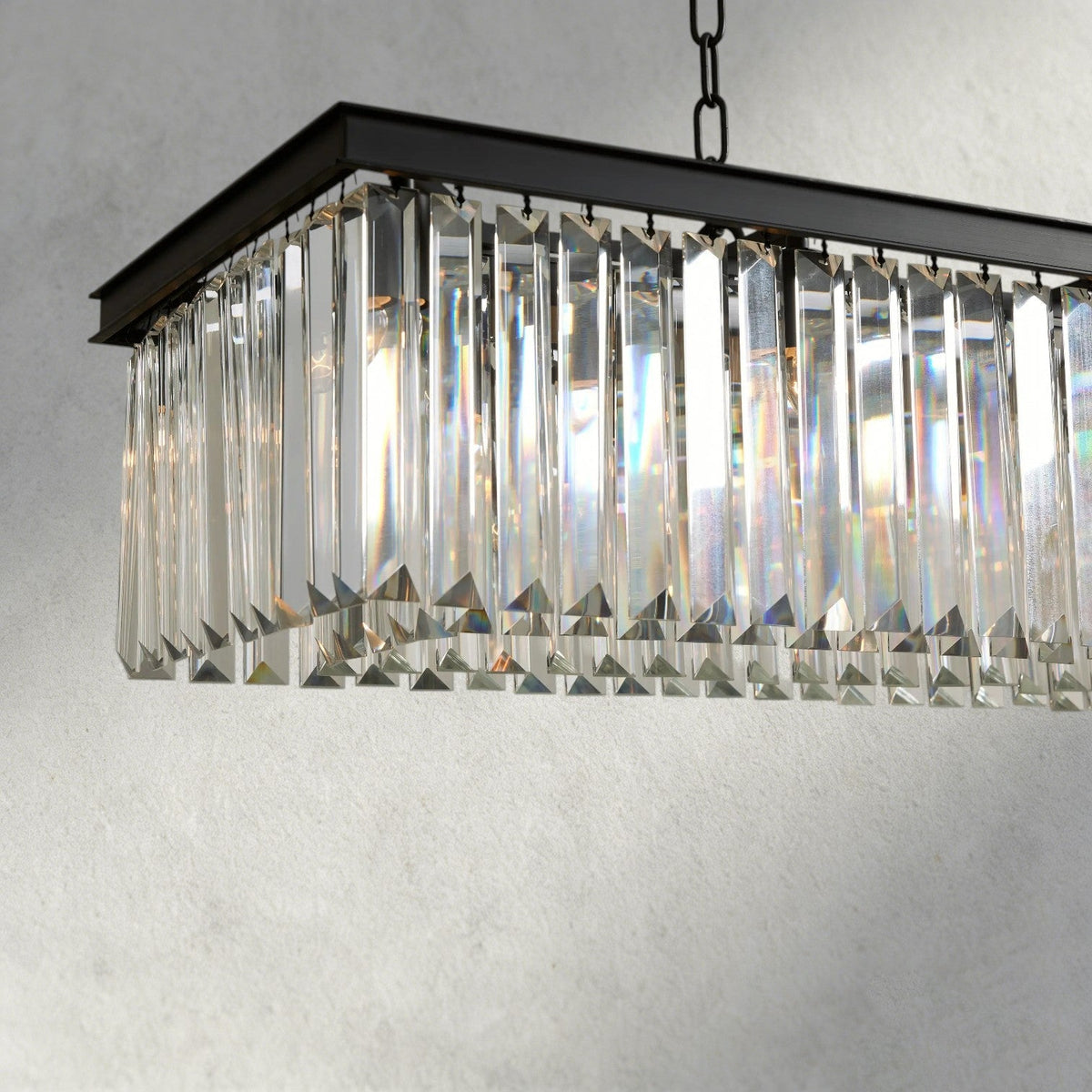 Leyland Rectangular Chandelier 60", 71.5" - Zelno Lighting