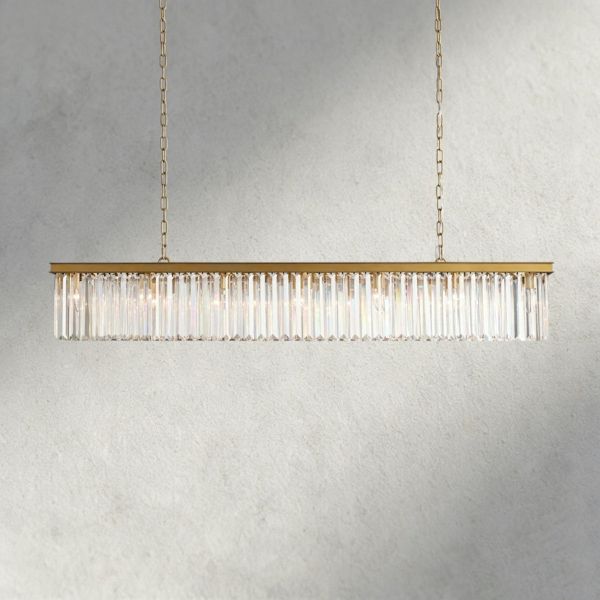 Leyland Rectangular Chandelier 60", 71.5" - Zelno Lighting