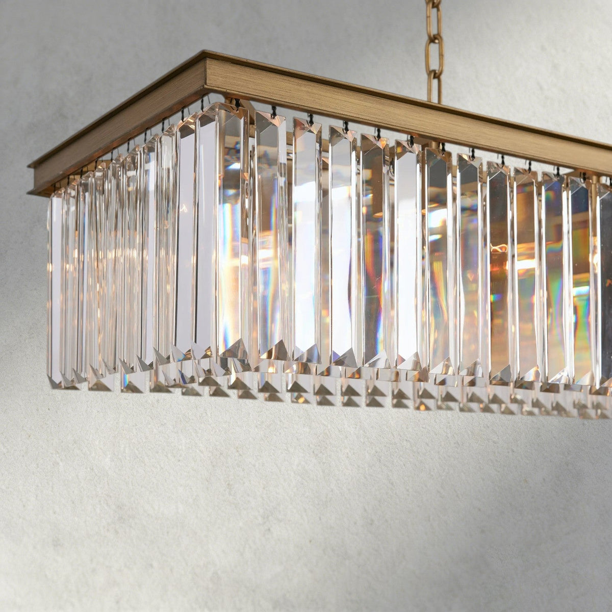 Leyland Rectangular Chandelier 60", 71.5" - Zelno Lighting