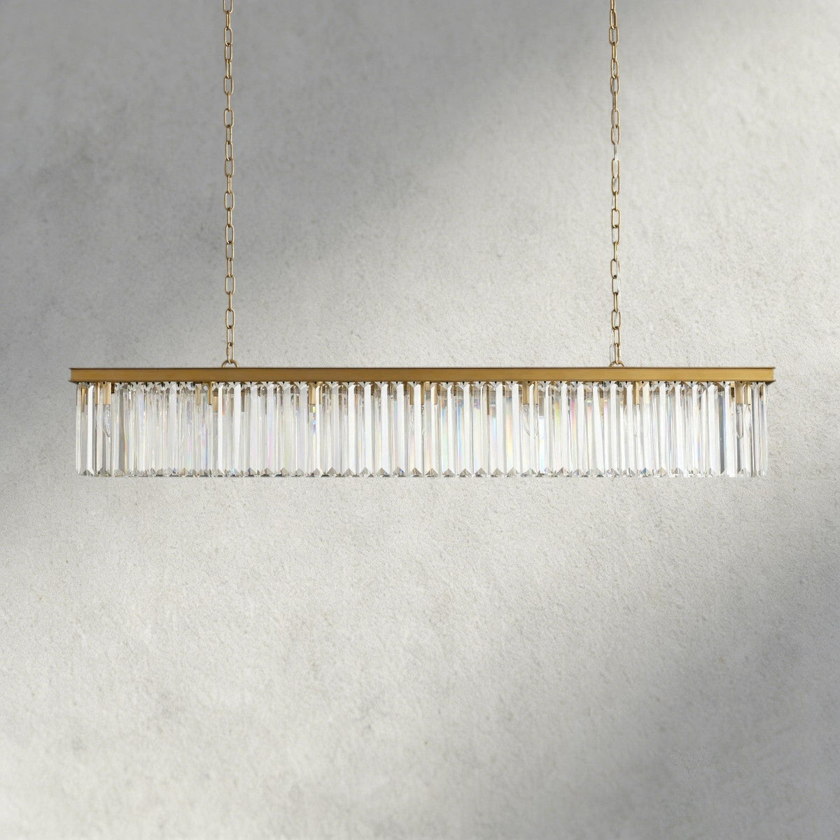 Leyland Rectangular Chandelier 60", 71.5" - Zelno Lighting