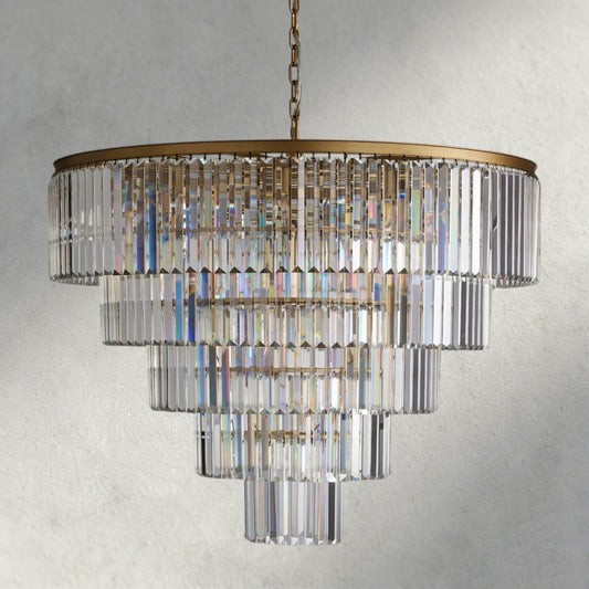 Leyland Tiered Round Chandelier - Zelno Lighting