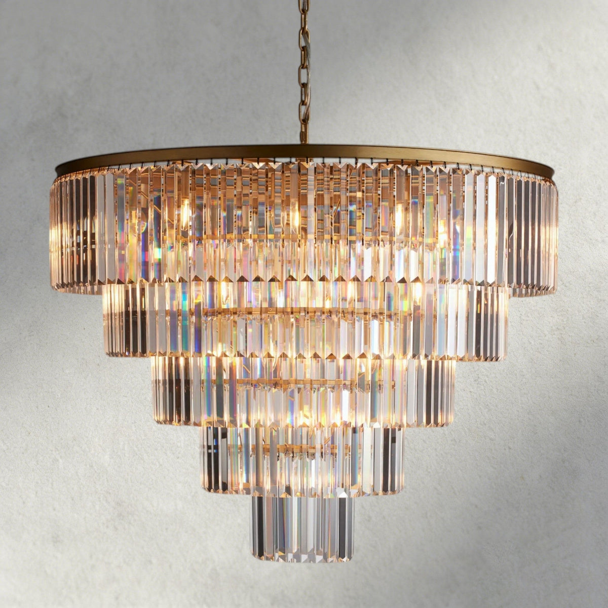 Leyland Tiered Round Chandelier - Zelno Lighting