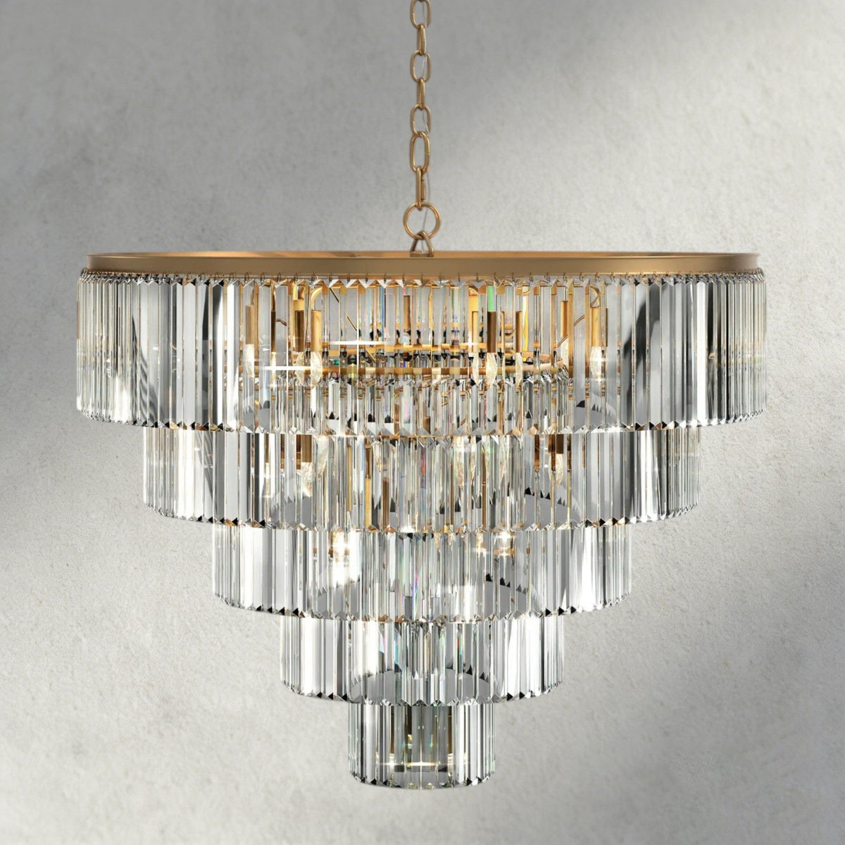 Leyland Tiered Round Chandelier - Zelno Lighting