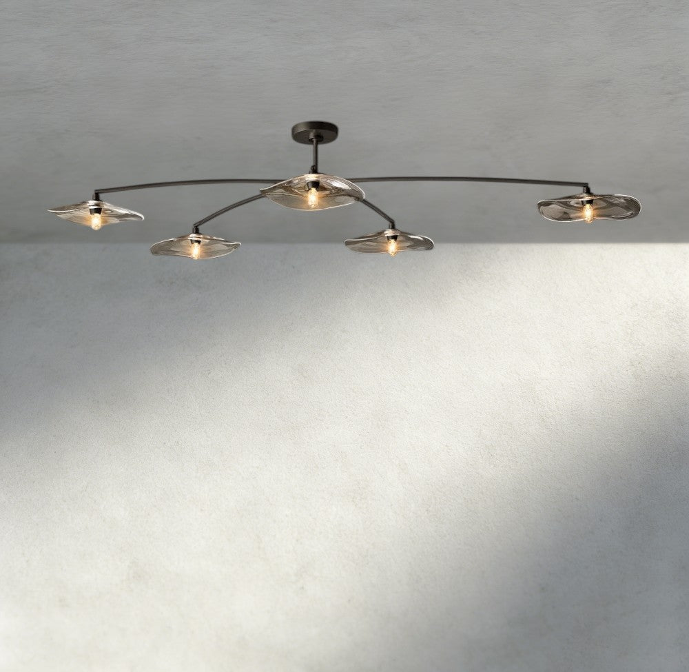 Lily Clear Glass Flushmount - Zelno Lighting