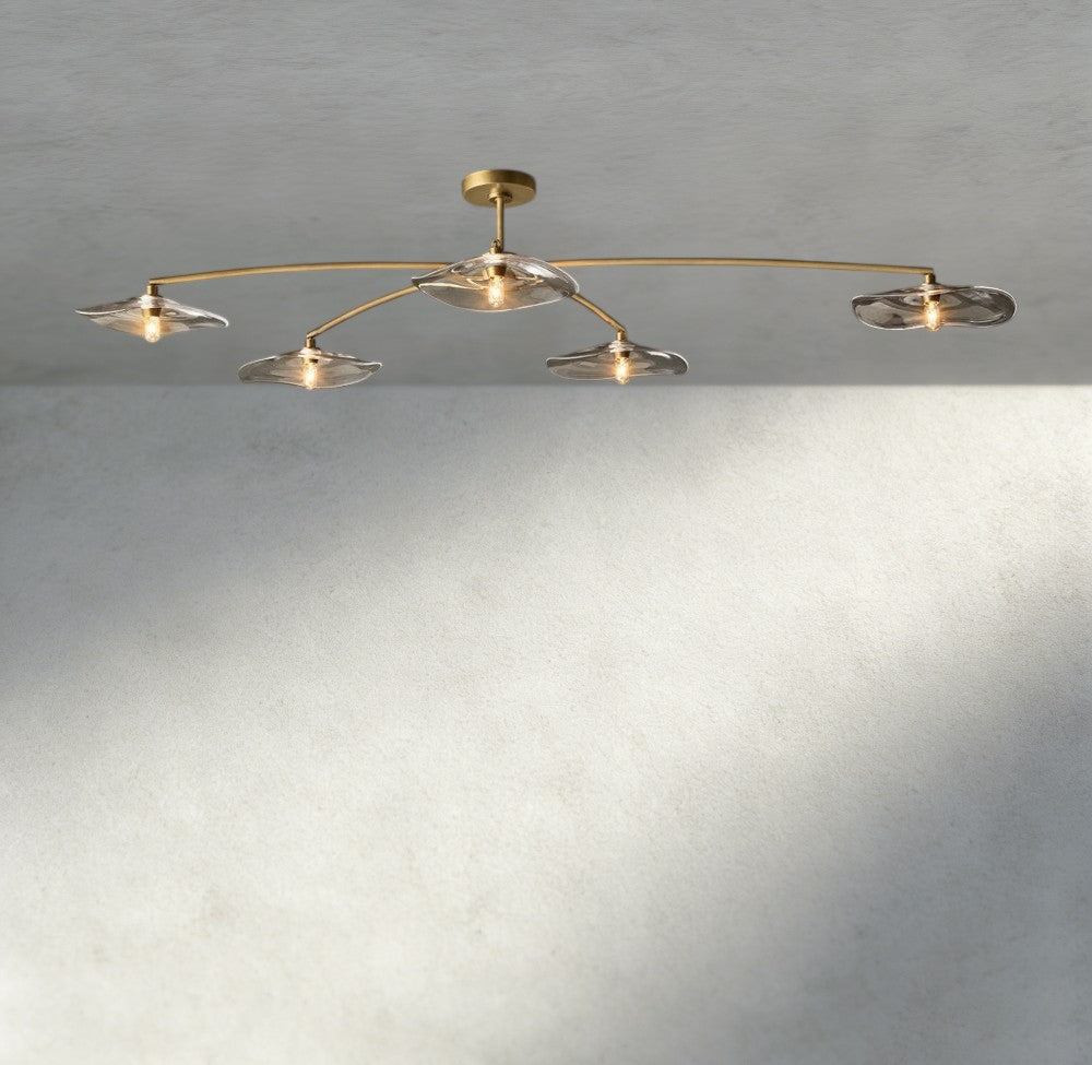 Lily Clear Glass Flushmount - Zelno Lighting