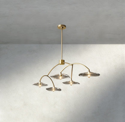 Lily Clear Glass Linear Chandelier - Zelno Lighting