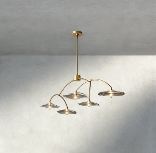 Lily Clear Glass Linear Chandelier - Zelno Lighting