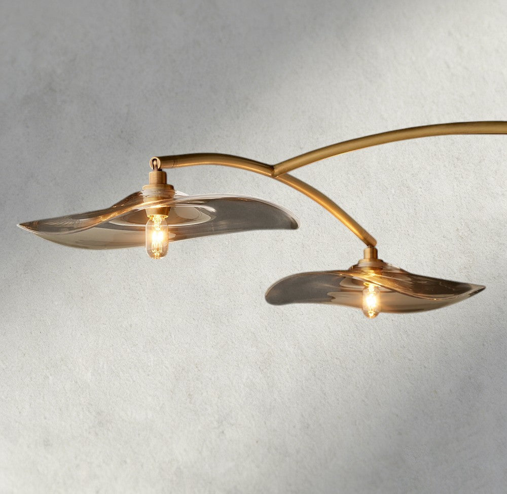 Lily Clear Glass Linear Chandelier - Zelno Lighting