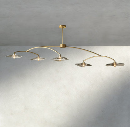 Lily Clear Glass Linear Chandelier - Zelno Lighting