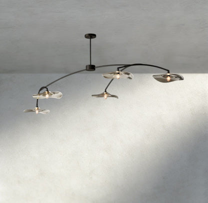 Lily Clear Glass Linear Chandelier - Zelno Lighting